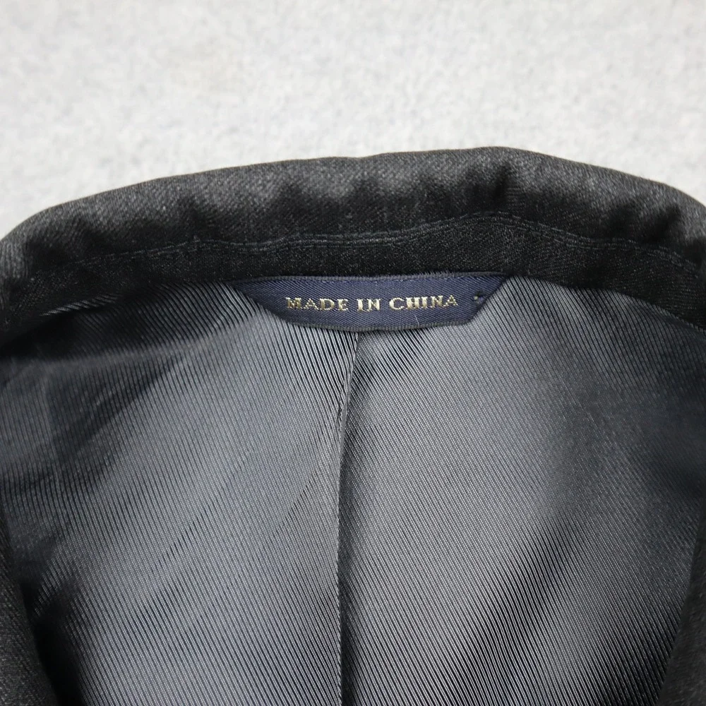 Banana Republic Blazer Mens 46R Tailored Fit Grey Wool Italian Fabric Jacket